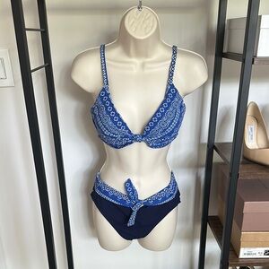 Robin Piccone Blue Lace Bikini Set